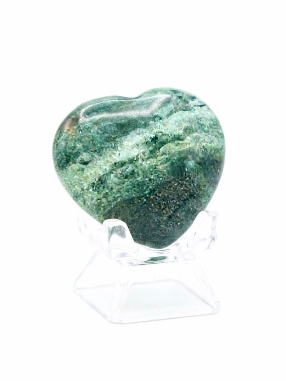 New Natural Rare Green Jasper Polished Heart Wayne County Utah Healing Stone